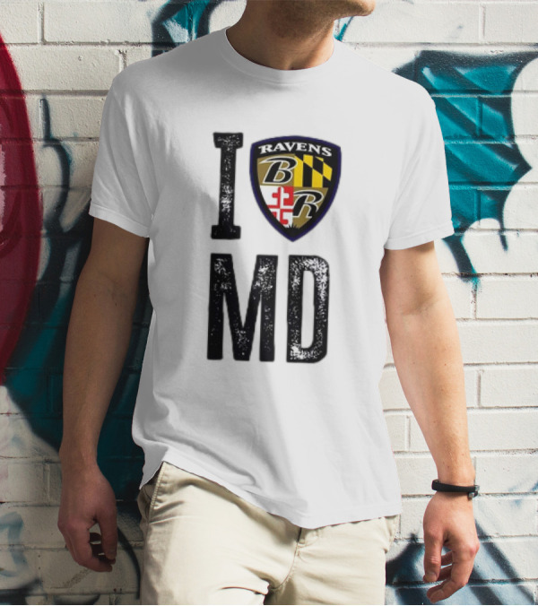 I Ravens Shield MD Baltimore Original T-Shirt