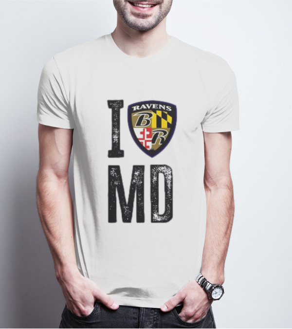 I Ravens Shield MD Baltimore Original T-Shirt