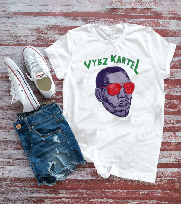 Vybz Kartel Head Red Sunglasses T-Shirt
