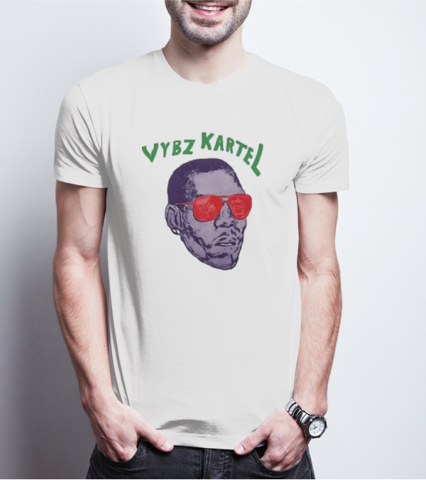 Vybz Kartel Head Red Sunglasses T-Shirt