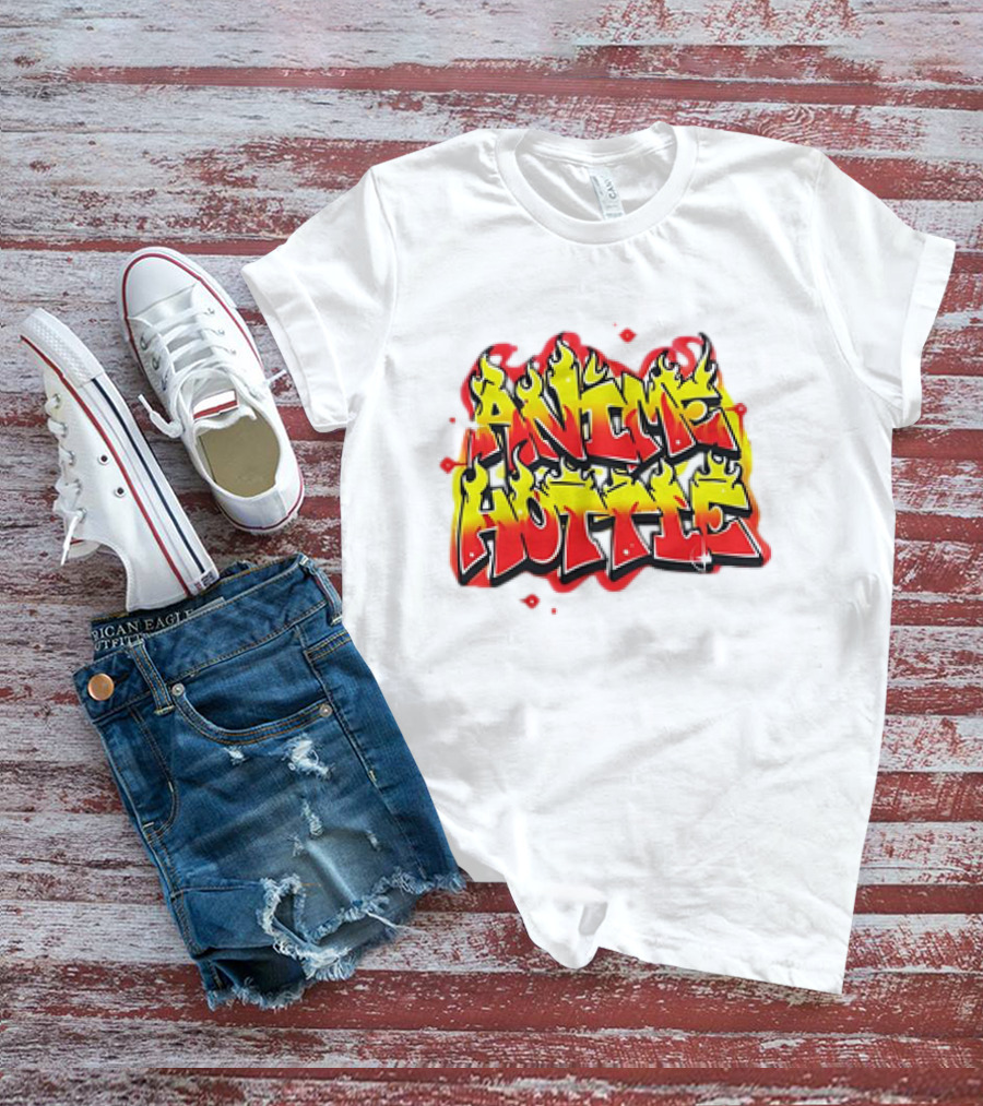 Anime Hottie Flame Graffiti T-Shirt