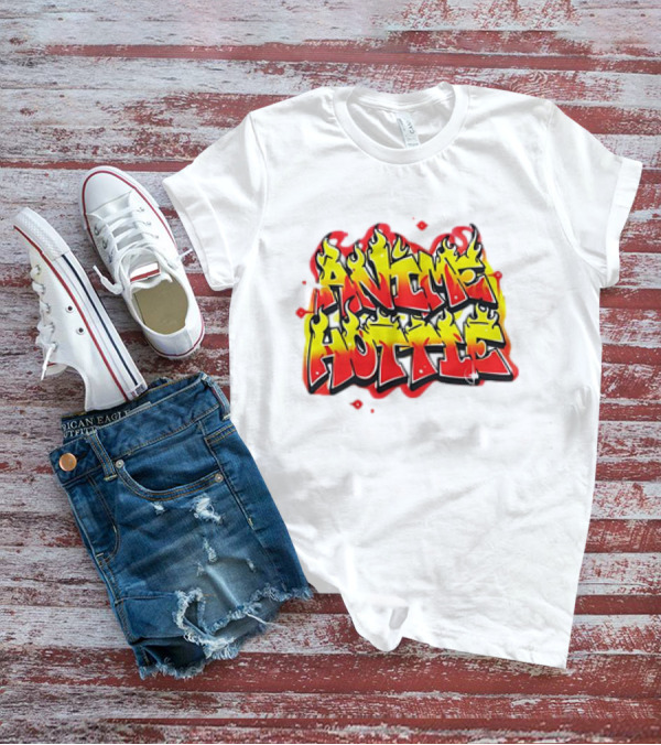 Anime Hottie Flame Graffiti T-Shirt