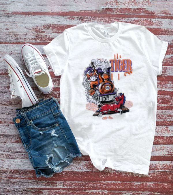 Tiger Express Steamrolls SMU Mustangs Clemson Victory T-Shirt