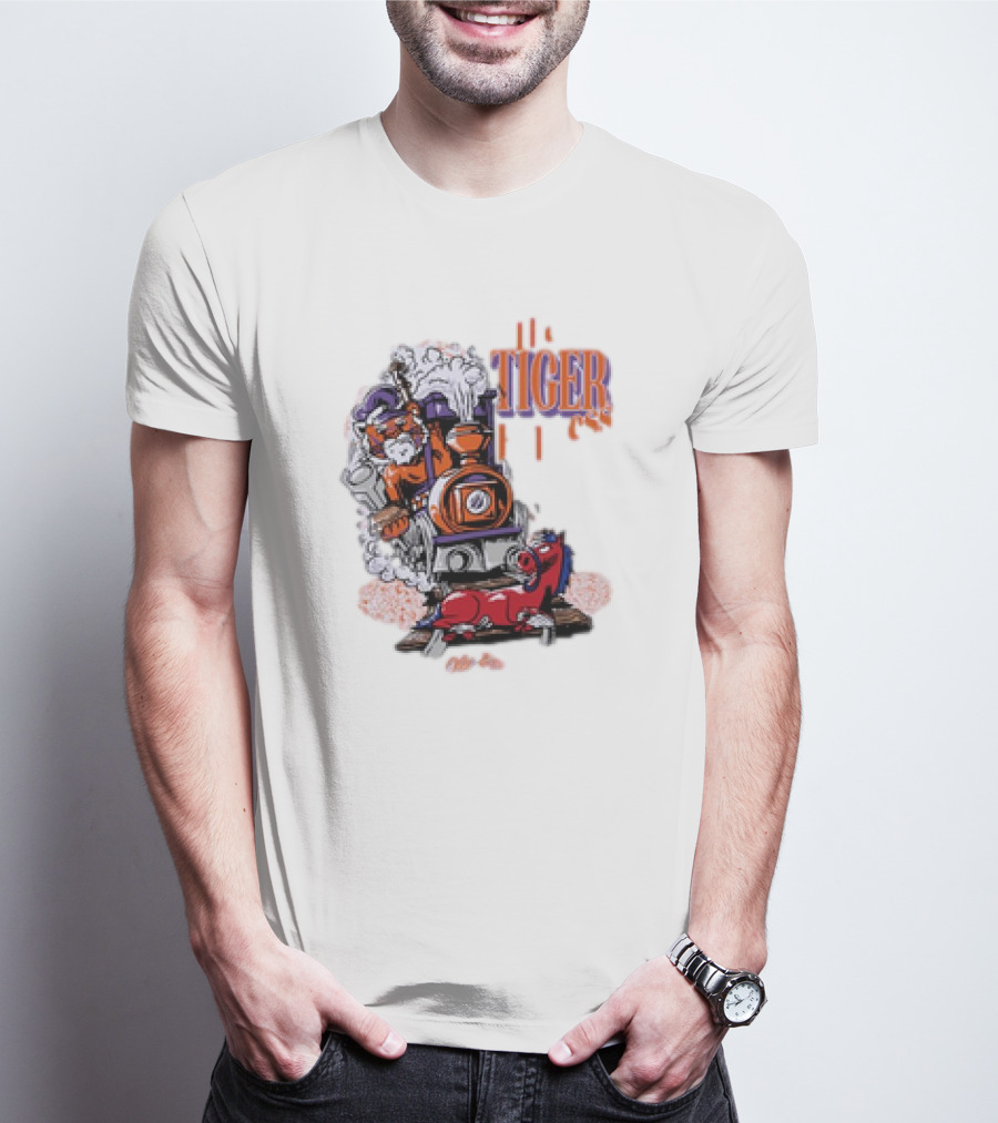 Tiger Express Steamrolls SMU Mustangs Clemson Victory T-Shirt