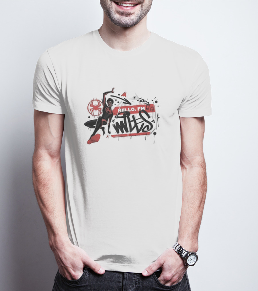 Marvel Spider-Man Across The Spider-Verse Hello I'm Miles T-Shirt