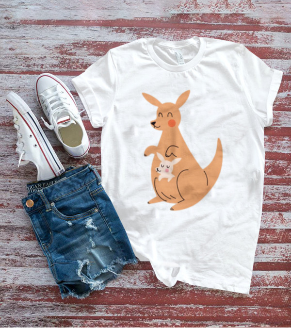 Mothers Day Kangaroos Cute Joey And Mum T-Shirt