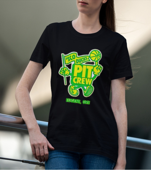 Sco Ducks Pit Crew Eugene Ore Oregon Ducks Basketball T-Shirt
