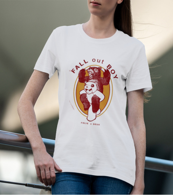 FALL OUT BOY FOLIE À DEUX Bear And Panda T-Shirt