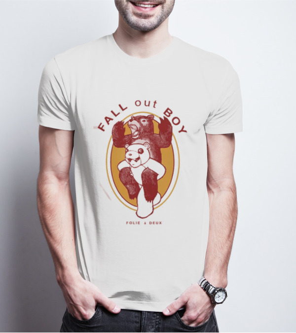 FALL OUT BOY FOLIE À DEUX Bear And Panda T-Shirt