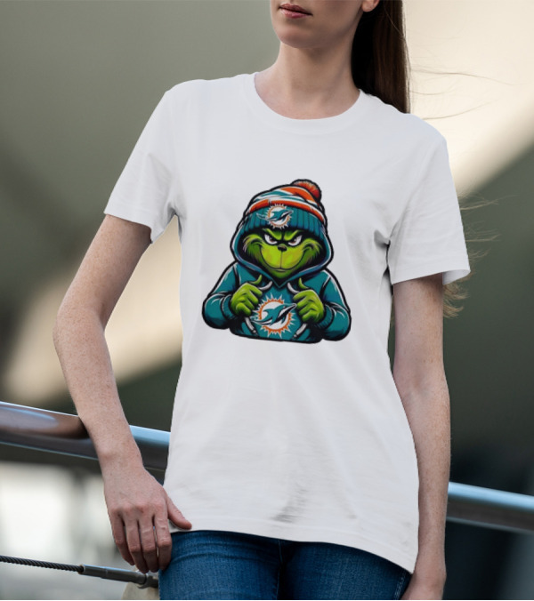 Retro Grinch Miami Dolphins NFL Hoodie Character T-Shirt