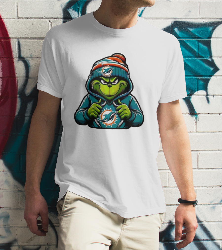 Retro Grinch Miami Dolphins NFL Hoodie Character T-Shirt