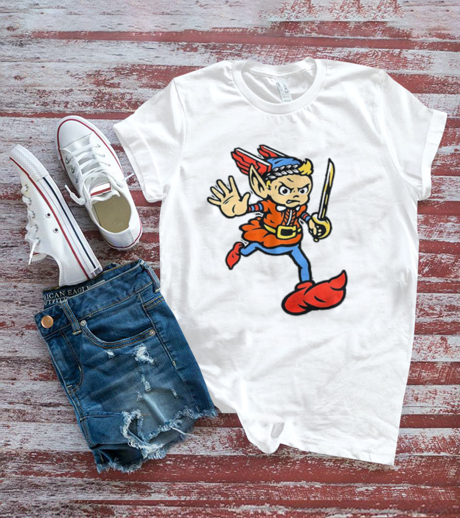 Cleveland Guardians Cartoon Baseball Mascot T-Shirt