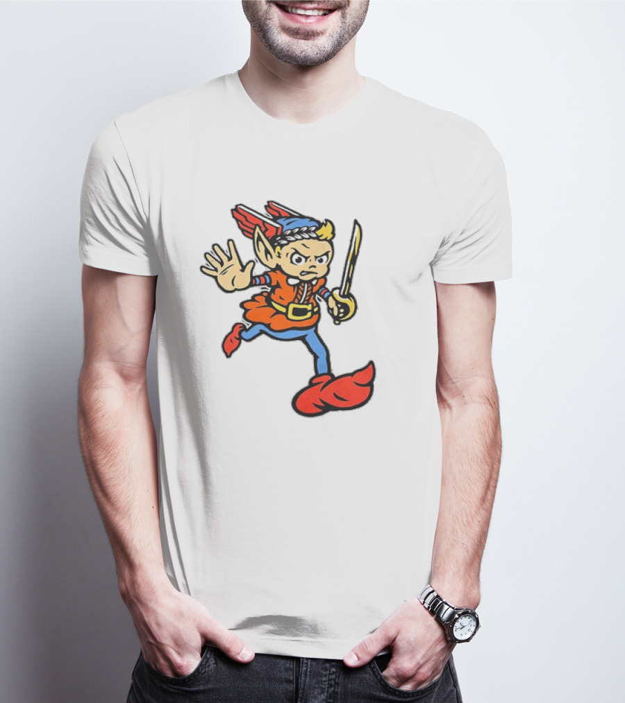 Cleveland Guardians Cartoon Baseball Mascot T-Shirt