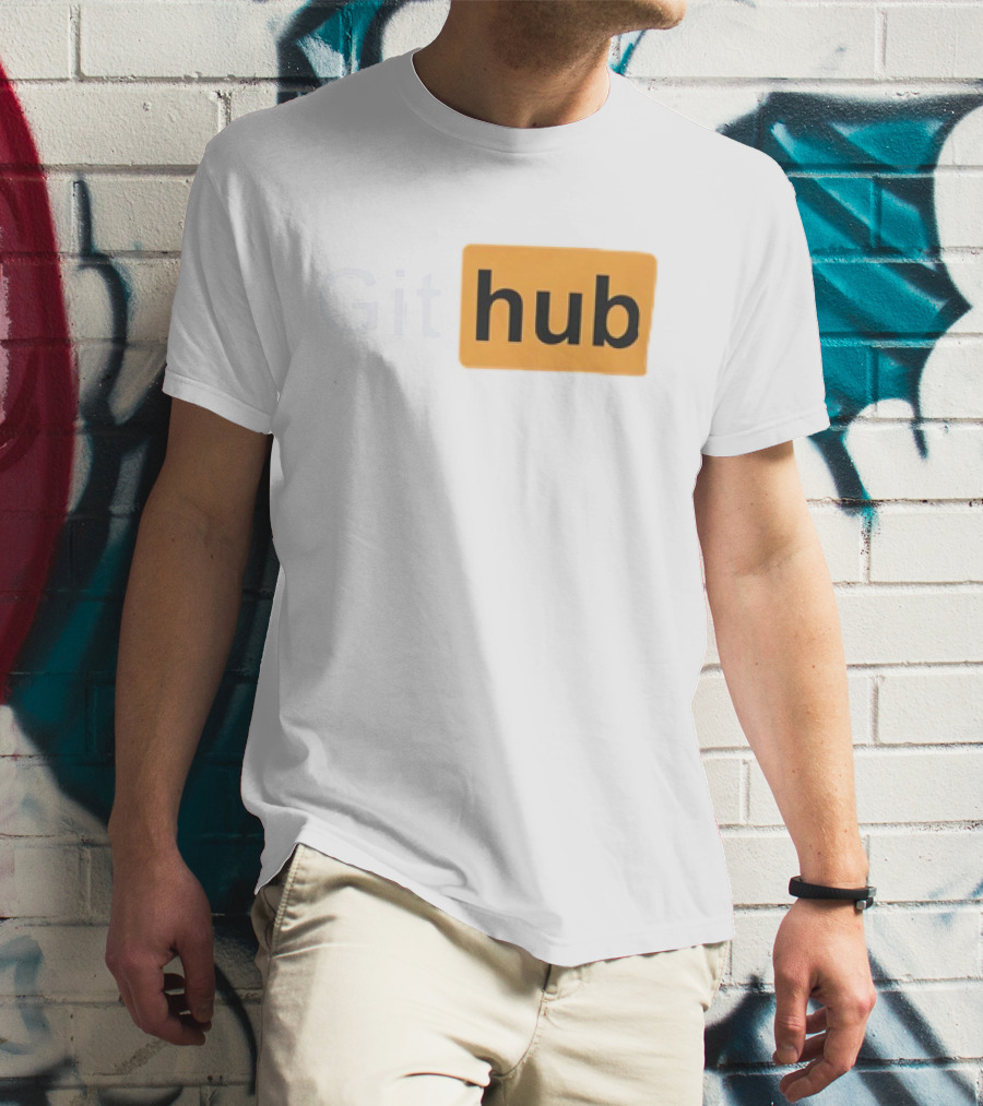 Git Hub Text With Yellow Highlight T-Shirt
