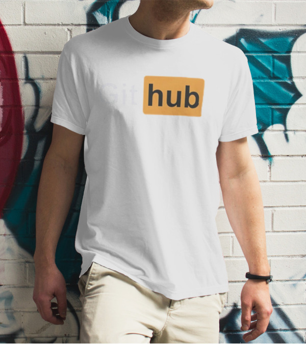 Git Hub Text With Yellow Highlight T-Shirt