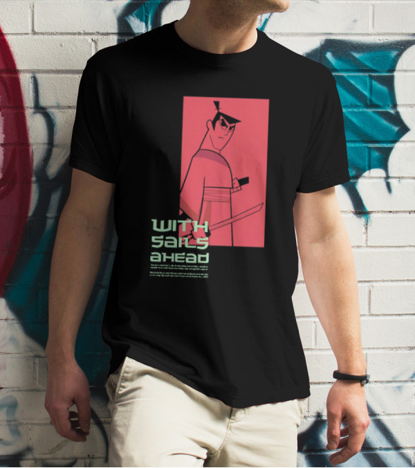 Samurai Jack With Sails Ahead Retro Style Fan T-Shirt