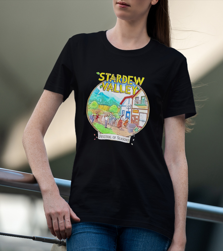 Stardew Valley Festival Of Seasons Pelican Town Celebration Scene T-Shirt