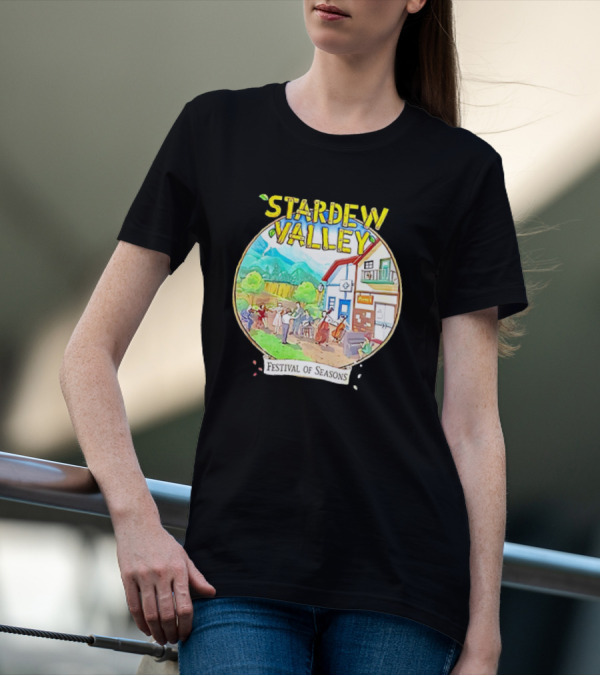 Stardew Valley Festival Of Seasons Pelican Town Celebration Scene T-Shirt
