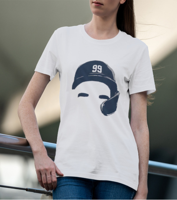 Aaron Judge New York Yankees Number 99 Blank Face Baseball Cap T-Shirt