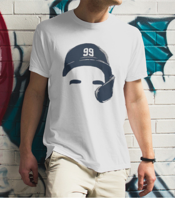 Aaron Judge New York Yankees Number 99 Blank Face Baseball Cap T-Shirt