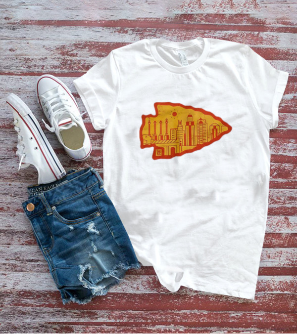 Arrowhead KC Kansas City Skyline T-Shirt