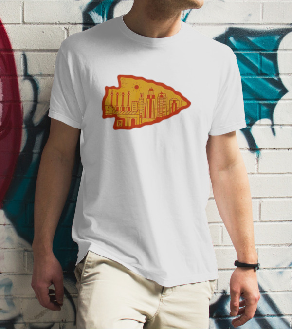 Arrowhead KC Kansas City Skyline T-Shirt