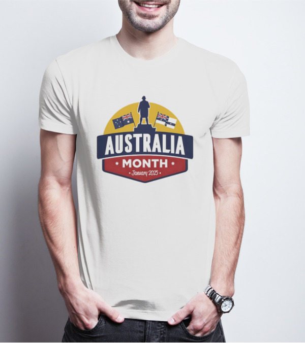 Australia Month Celebration January 2025 With Flags T-Shirt