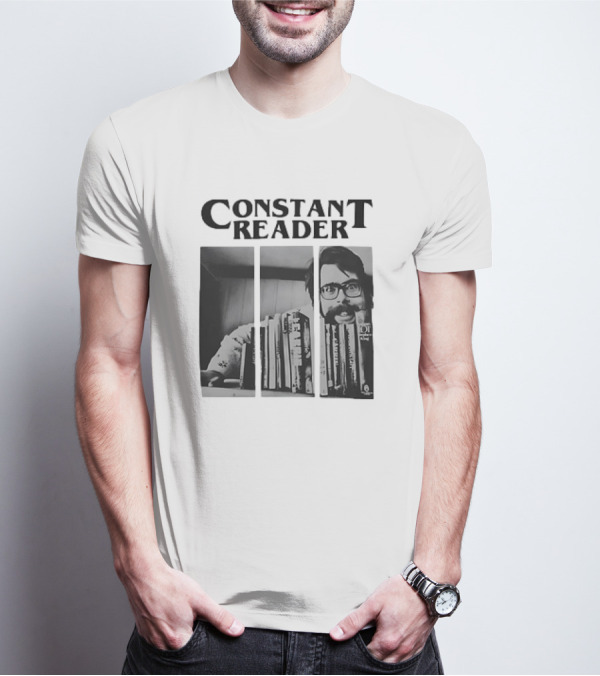 Constant Reader Stephen King Split Image With Books T-Shirt