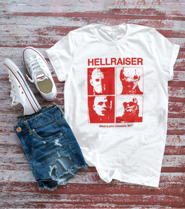 Hellraiser What Is Your Pleasure Sir Iconic Horror Faces Red T-Shirt