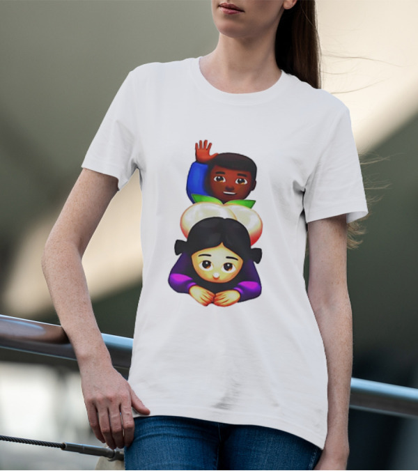 Doggystyle Emoji Meme Peach Behind Scene T-Shirt