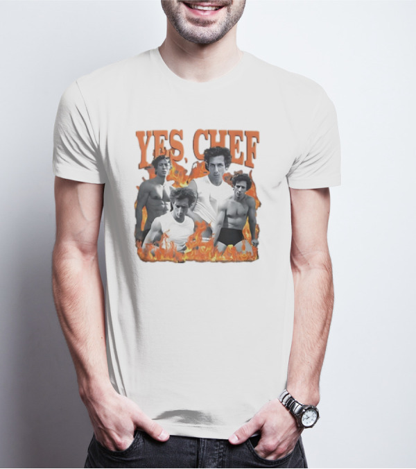 Yes Chef Jeremy Allen White Fire Montage T-Shirt