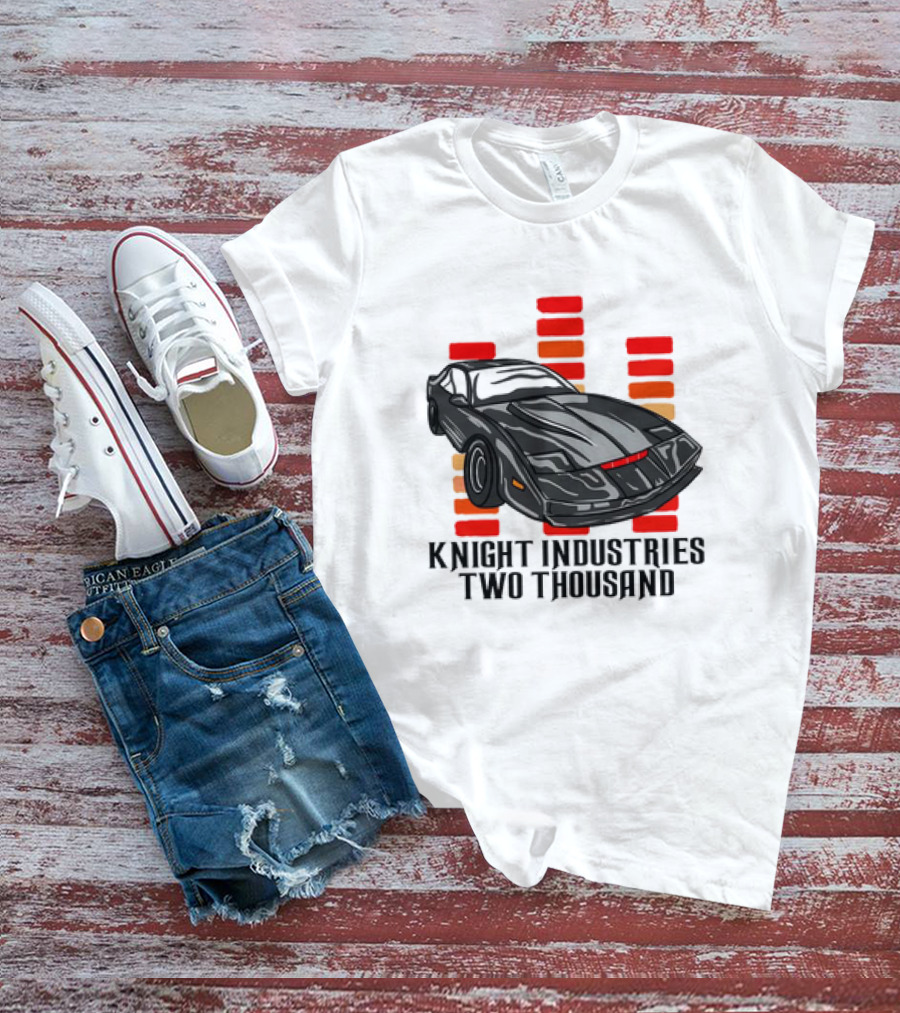 Knight Industries Two Thousand Iconic Car With Red Bar Elements T-Shirt
