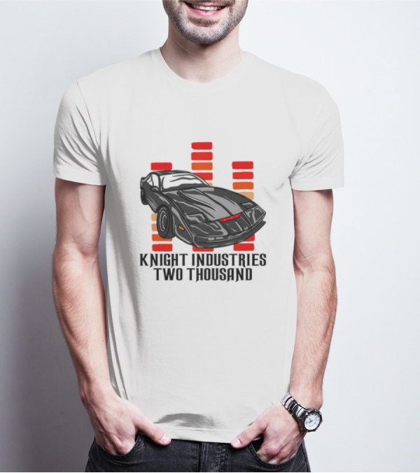 Knight Industries Two Thousand Iconic Car With Red Bar Elements T-Shirt