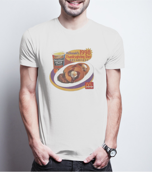 Minute Maid Orange Juice McDonald’s 1998 Thanksgiving Day Breakfast With Pancakes T-Shirt