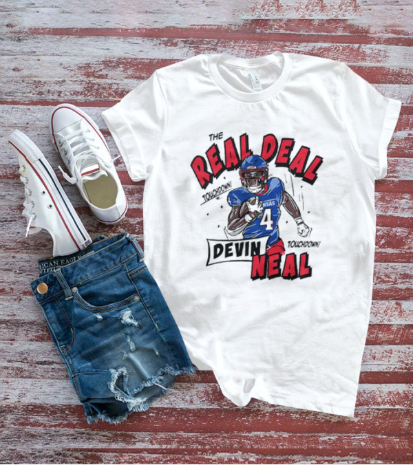 The Real Deal Devin Neal Kansas Touchdown Jayhawks T-Shirt