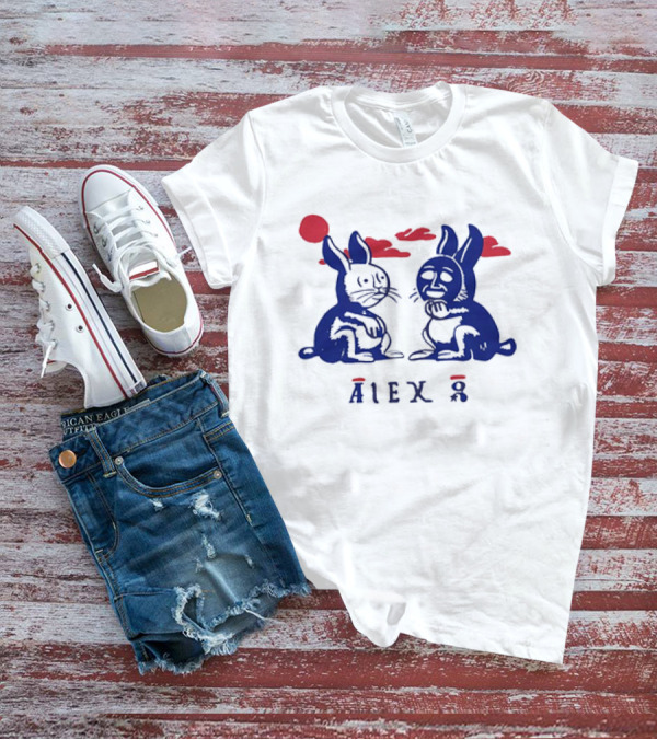 ALEX G Rabbit Duo With Red Clouds T-Shirt
