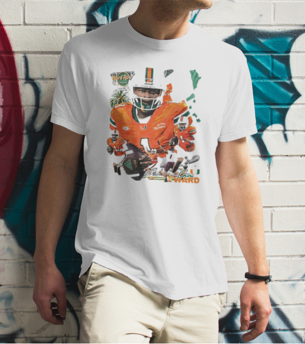 Cam Ward Miami Hurricanes Hard Rock Stadium Football T-Shirt