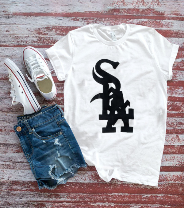 Chicago White Sox And Los Angeles Dodgers Logo Combination T-Shirt