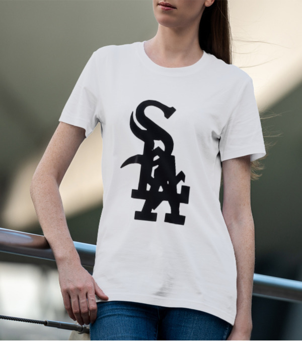 Chicago White Sox And Los Angeles Dodgers Logo Combination T-Shirt