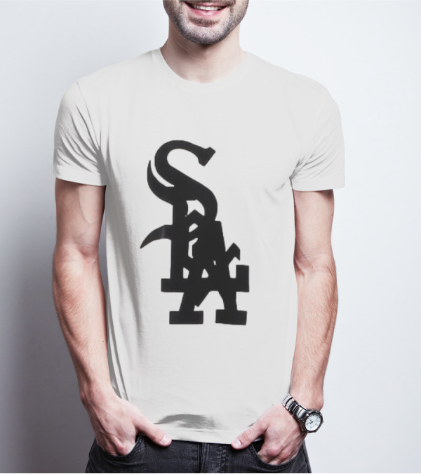 Chicago White Sox And Los Angeles Dodgers Logo Combination T-Shirt