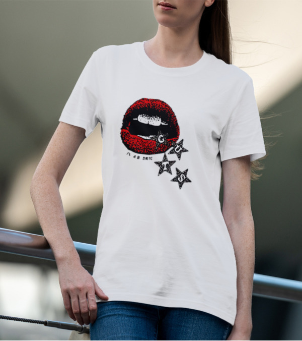 Olivia Rodrigo Guts Red Lips With Stars T-Shirt
