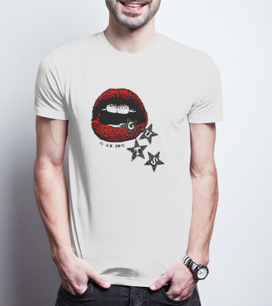 Olivia Rodrigo Guts Red Lips With Stars T-Shirt