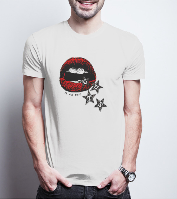 Olivia Rodrigo Guts Red Lips With Stars T-Shirt