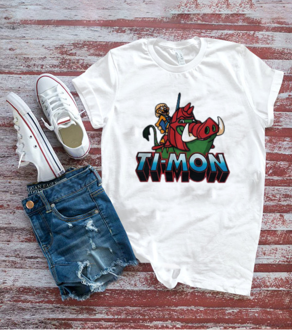 Ti-Mon Timon Riding He-Man Battle Cat Style Pumbaa T-Shirt