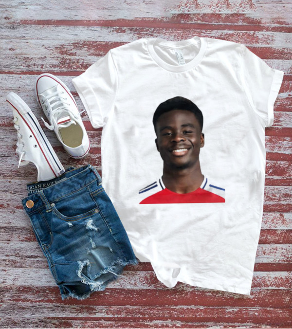 Bukayo Saka Arsenal F.C. Player Icon With Red Jersey T-Shirt