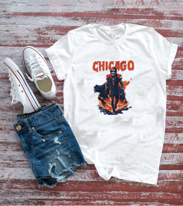 Chicago Bears NFL Fire And Football Fan Gear T-Shirt