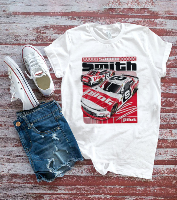 Sammy Smith #8 Pilot Racing Car JR Motorsports Red And White T-Shirt