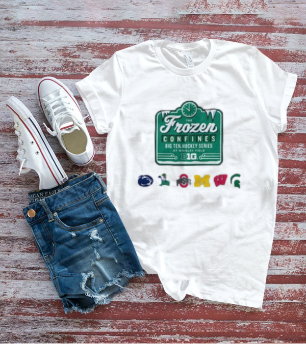 The Frozen Confines Big Ten Hockey Series At Wrigley Field 2025 Penn State Notre Dame Ohio State Michigan Wisconsin Michigan State T-Shirt