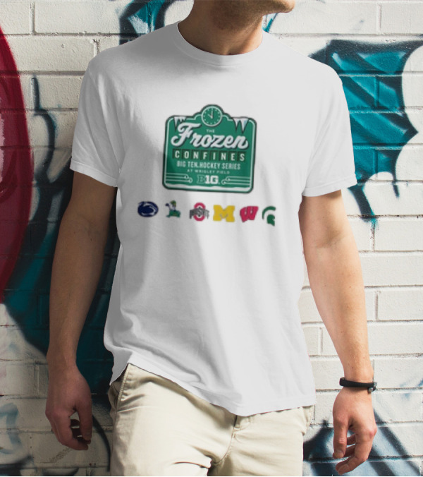 The Frozen Confines Big Ten Hockey Series At Wrigley Field 2025 Penn State Notre Dame Ohio State Michigan Wisconsin Michigan State T-Shirt