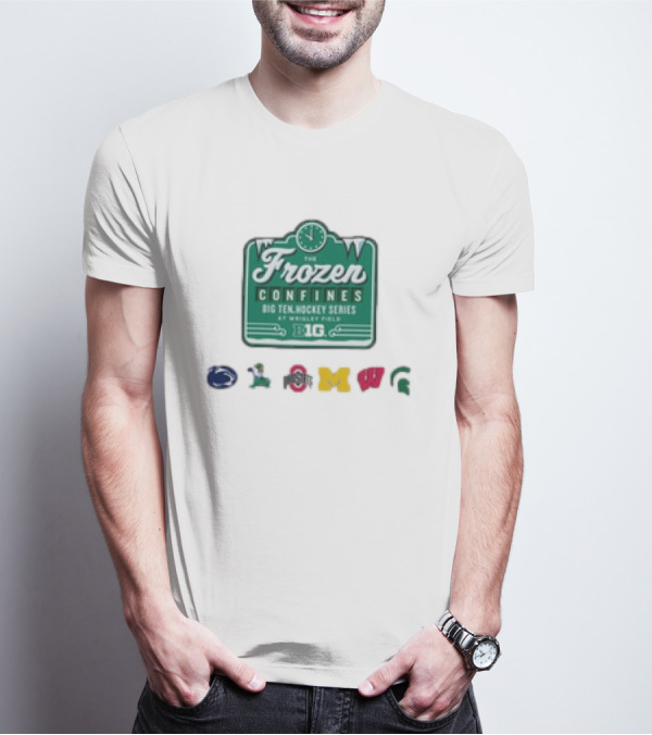 The Frozen Confines Big Ten Hockey Series At Wrigley Field 2025 Penn State Notre Dame Ohio State Michigan Wisconsin Michigan State T-Shirt